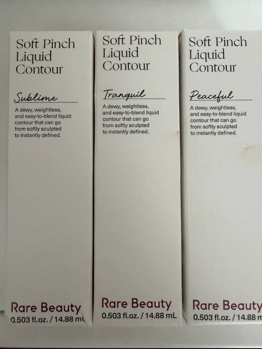 LOT OF 3‼️Rare Beauty Soft Pinch Liquid Contour — Sublime, Tranquil, Peaceful